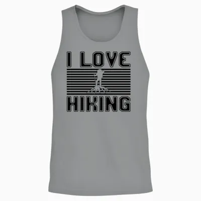I Love Hiking Unisex Tank Top - Sport Grey
