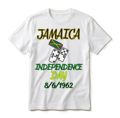 Jamaica Independence 1962 August 6 Dice Unisex T-Shirt - White