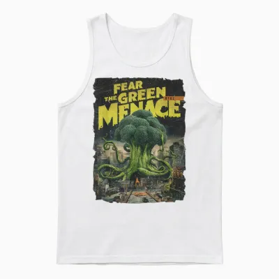 Moderne Hip Hop Y2k Vintage Graffiti Edgy Urban Streetwear Unisex Tank Top - White
