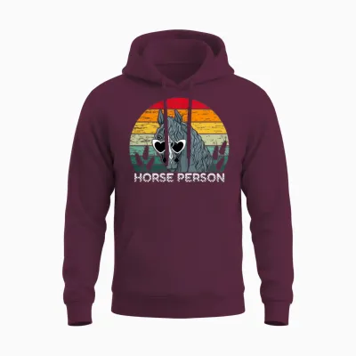Horse Person Unisex Hoodie - Maroon