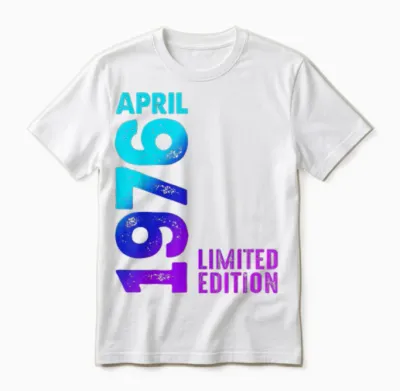 April 1976 Jahr 1976 Retro 1976 Limited Edition Vintage Unisex T-Shirt - White