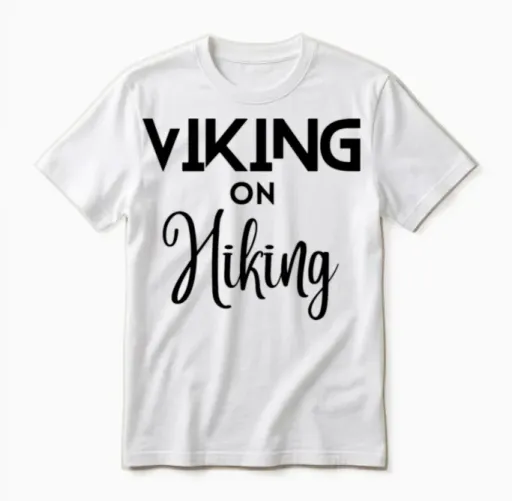 Viking on Hiking & Outdoors Gift Unisex T-Shirt in White