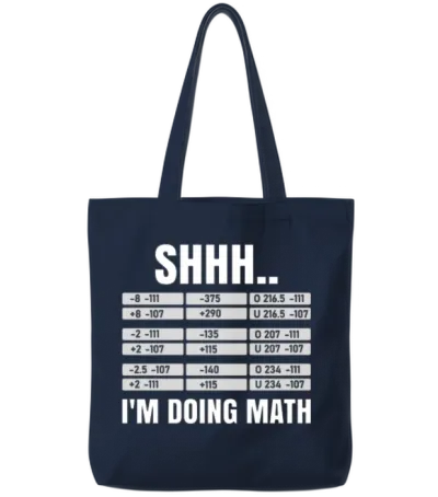 Parlay Sports Betting Tote Bags - Navy