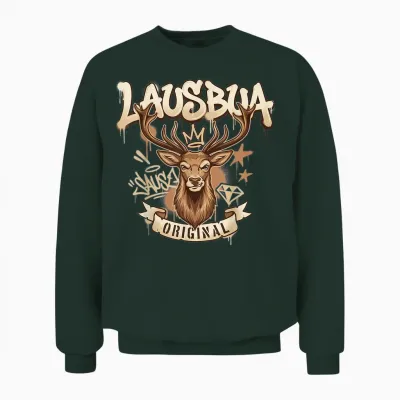 Herren Trachtenshirt Kinder Trachten Shirt Jungen Lausbua Unisex Sweatshirt - Forest