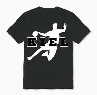 Kiel Handball Mannschaft Verein Fan Schleswig-Holstein Weiss Unisex T-Shirt - Black