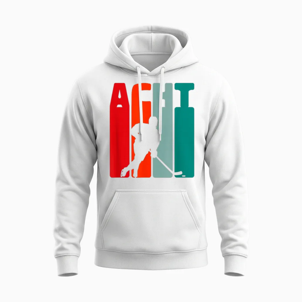 Geburtstagsshirt 8 Jahre Eishockey 8. Geburtstag Jungen Unisex Hoodie in White