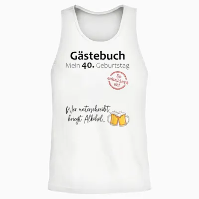 40. Geburtstag Mann Frau 40 Jahre Deko 1986 Geschenk Lustig Unisex Tank Top - White