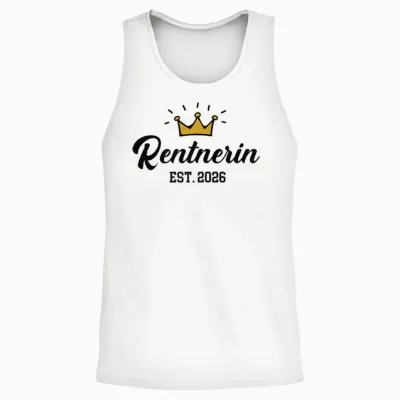 Rentnerin 2026 Rentenbeginn Rente 26 Ruhestand Pensionärin Unisex Tank Top - White