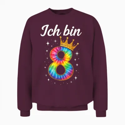 Ich Bin 8 - Ich Bin Schon 8 8 Geburtstag Unisex Sweatshirt - Maroon