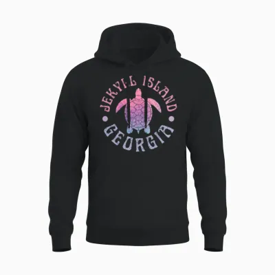 Jekyll Island Georgia Sea Turtle Beach Ocean Cute Unisex Hoodie - Black