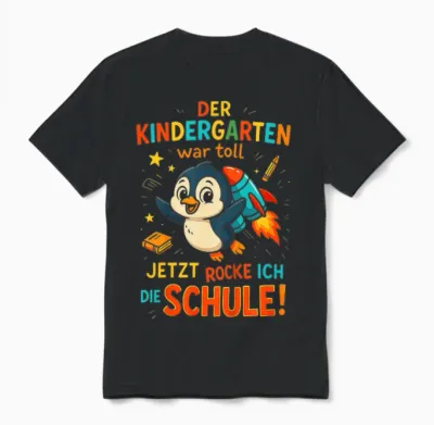 Children's First Day of School Unisex T-Shirt - Black