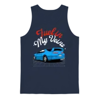 Fueled by Speed – Racing Car Lover Unisex Tank Top - Navy – 1