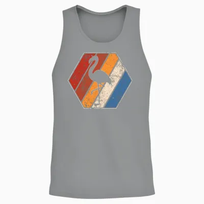 Flamingo Retro Unisex Tank Top - Sport Grey