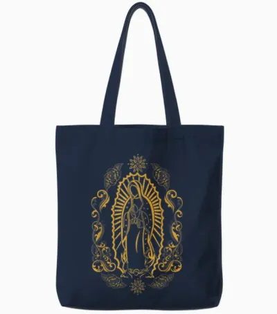 Virgen Santa María De Guadalupe Morenita Del Tepeyac Tote Bags - Navy