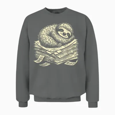 Papier Humoristique Paresseux Pour Enseignant, étudiant, Amoureux Des Paresseux Unisex Sweatshirt - Graphite Heather