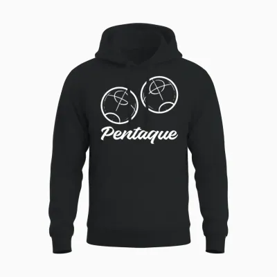 Petanque Game Hobbyist Gift Unisex Hoodie - Black
