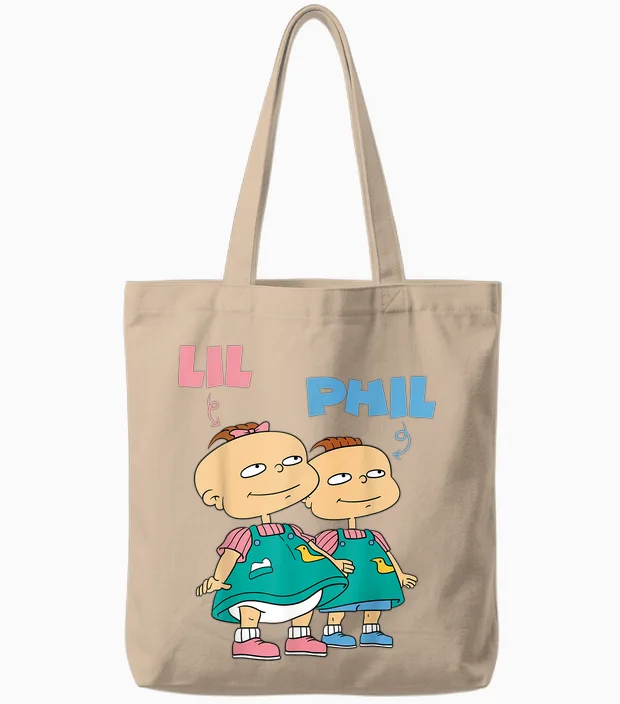 Mademark X Rugrats - Lil and Phil “the Deville’s” Twins Rugrats Tote Bags in Natural