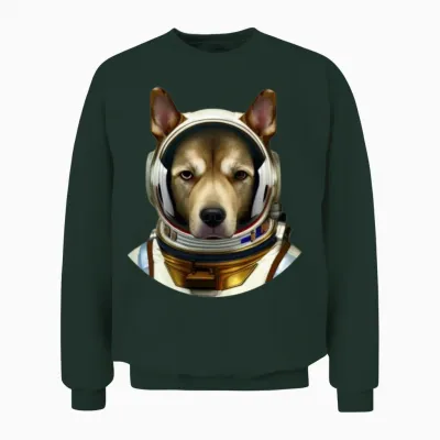 Astronauts Mission Dog Unisex Sweatshirt - Forest