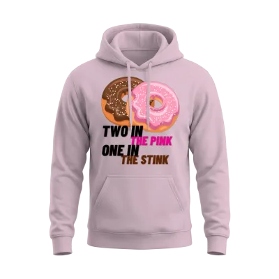 Two in the Pink One in the Stink Funny Shocker Unisex Hoodie - Light Pink