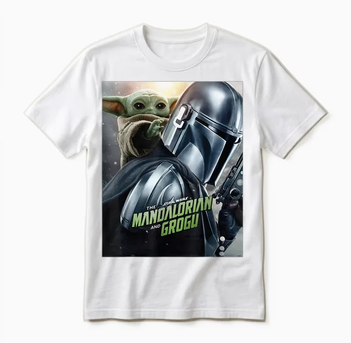 Star Wars the Mandalorian and Grogu Official Movie Unisex T-Shirt in White