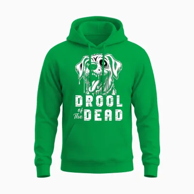 Horror Dog Halloween Spooky Dog Lover Gothic Dog Unisex Hoodie - Irish Green