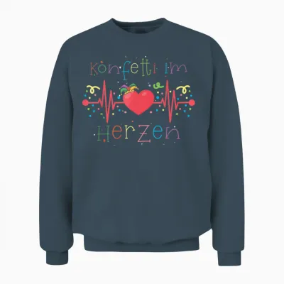 Confetti in the Heart Carnival Party Outfit Carnival Fancy Dress T-Shirt, Black Unisex Sweatshirt - Dark Heather