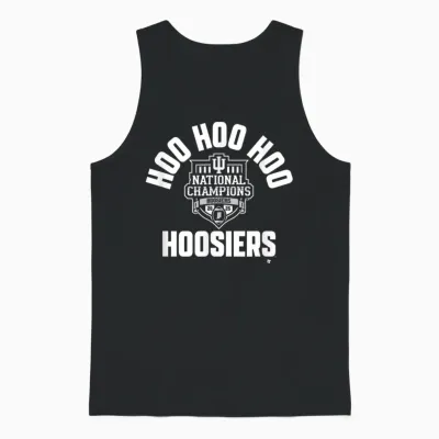 Indiana 2025-26 Cfp National Champions Hoo Hoo Hoo Hoosiers Unisex Tank Top - Black