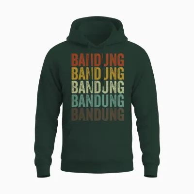 Bandung Indonesia Retro Vintage Unisex Hoodie - Forest