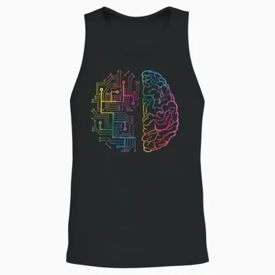 Brain Chip Ai T-Shirt | Informatik, Künstliche Intelligenz | Unisex-Erwachsene, Schwarz, S Unisex Tank Top - Black