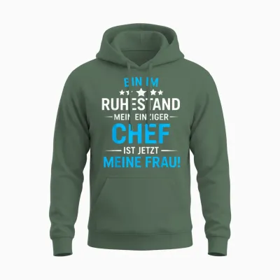 Pensionär Rente Bin Im Ruhestand 2026 Pensioner Man Unisex Hoodie - Military Green