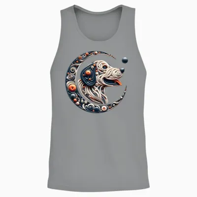Lunar Dog Unisex Tank Top - Sport Grey
