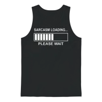 Sarcasm Loading Funny Computer Geek Tech Programme Unisex Tank Top - Black – 1