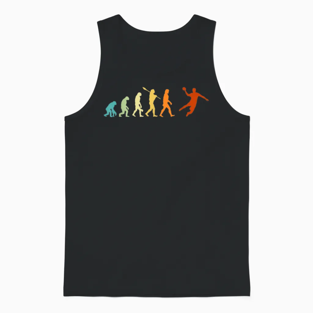 Handball Trikot Kinder Herren Junge Retro Handball Evolution Unisex Tank Top in Black