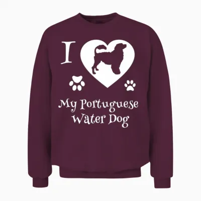 Portuguese Water Dog for Portie Dog Unisex Sweatshirt - Maroon