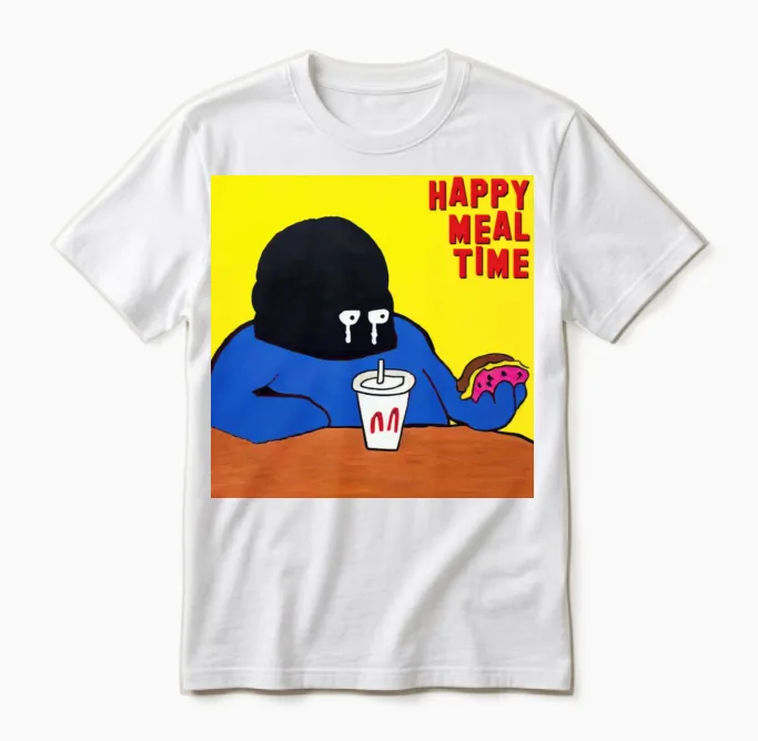 Happy Meal Time Album Cover Unisex T-Shirt in White