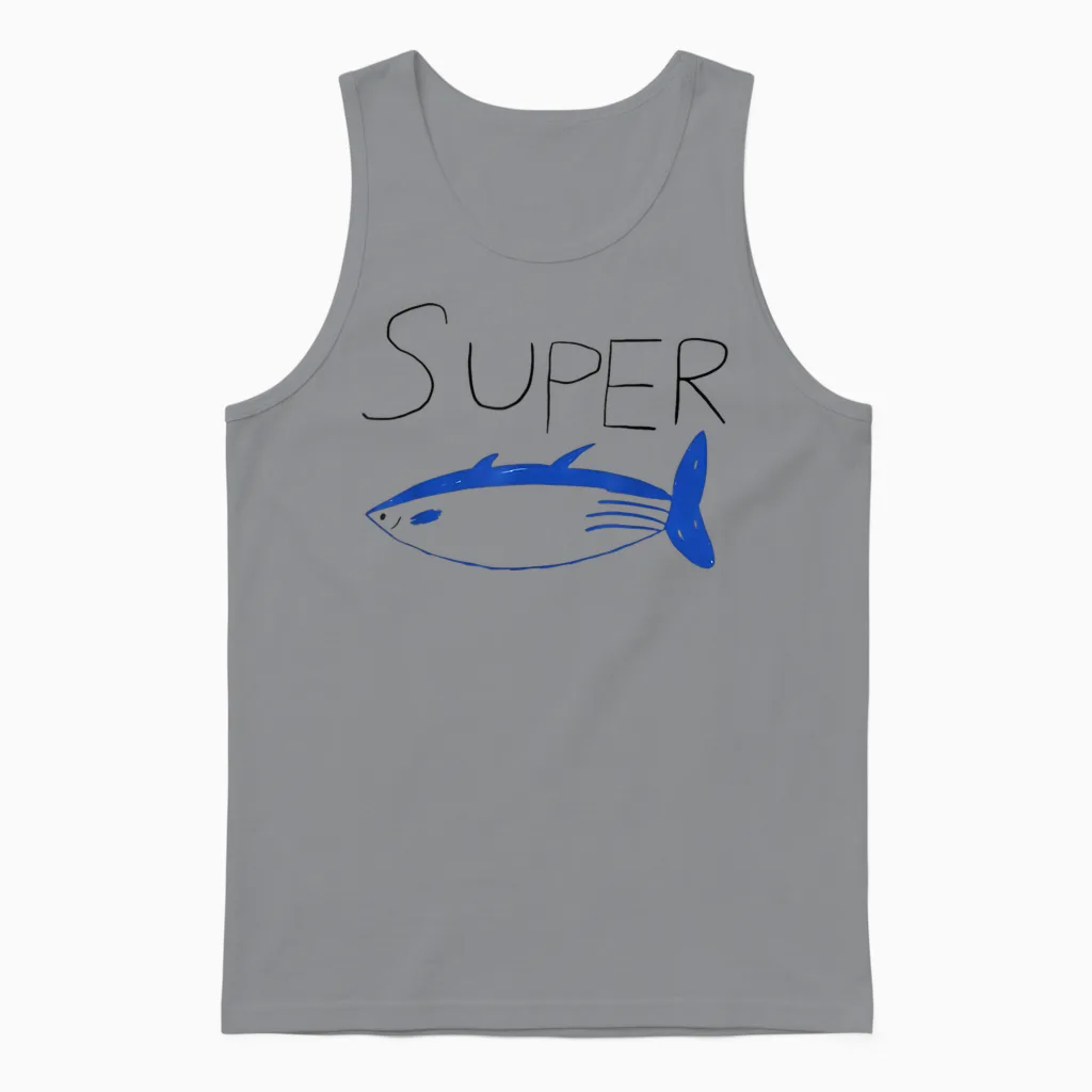 Super Tuna Tuna Fish Army Friend Gift, Kpop Unisex Tank Top in Sport Grey
