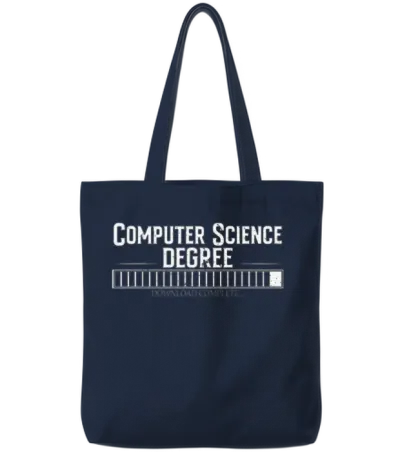 Computer Science Degree Tote Bags - Navy