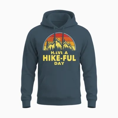 Hiking Have a Hike-Ful Day Hiker Outdoor Trekking Unisex Hoodie - Dark Heather
