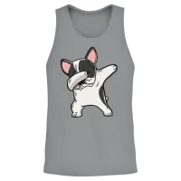 Dab Dog — Lovers Unisex Tank Top - Sport Grey – 2