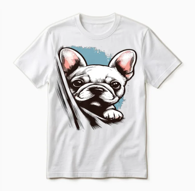 A Cute Dog Lovers Unisex T-Shirt in White