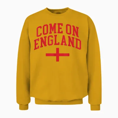 Come on England Flag England Pride Unisex Sweatshirt - Gold