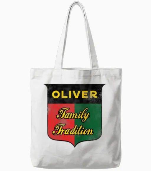Oliver Family Tradition Tote Bags in White