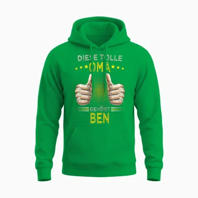 Diese Tolle Oma Gehört Ben Omi Personalisiert Unisex Hoodie - Irish Green