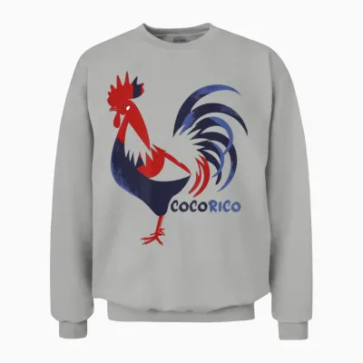 Cocorico Coq Symbol French Patriot Pride France Unisex Sweatshirt - Ash