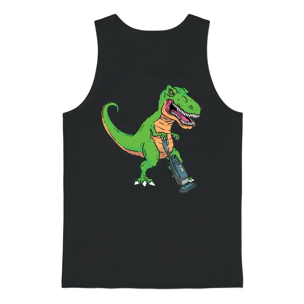 Vacuum Cleaner T-Rex Unisex Tank Top - Black