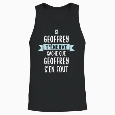 Gift Man Humour Name Personalized Geoffrey Unisex Tank Top - Black