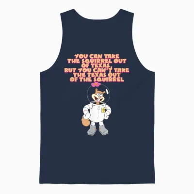 Sandy Cheeks - Take the Squirrel Out of Texas Unisex Tank Top - Navy