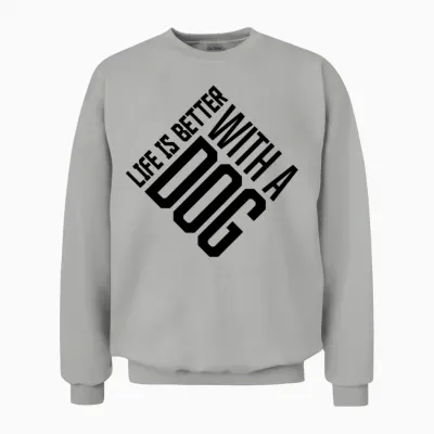 Better with a Dog Unisex Sweatshirt - Ash