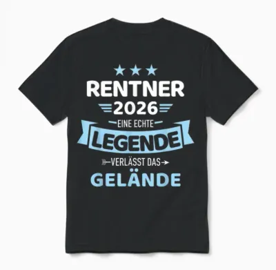Rentner 2026 a Real Legend Leaves the Terrain Unisex T-Shirt - Black