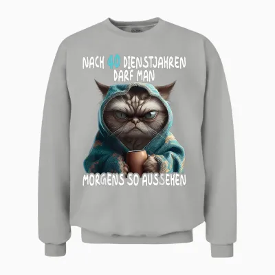 40 Jähriges Dienstjubiläum Jubiläum Firmenjubiläum 40 Jahre Unisex Sweatshirt - Ash